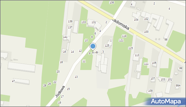 Milejowice, Jodłowa, 7, mapa Milejowice