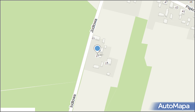 Młynek, Jodłowa, 17, mapa Młynek