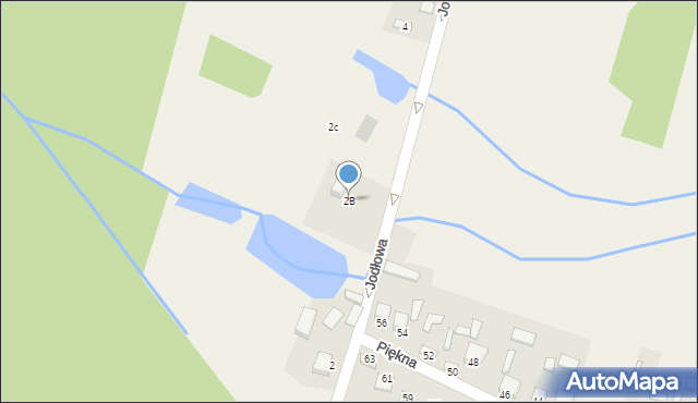 Młynek, Jodłowa, 2B, mapa Młynek