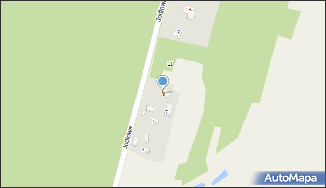 Młynek, Jodłowa, 9, mapa Młynek
