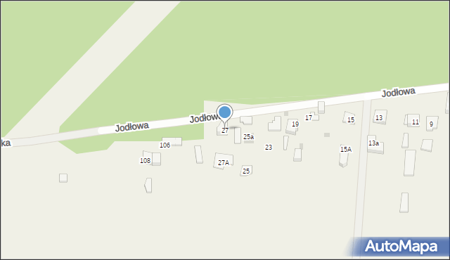Mościska, Jodłowa, 27, mapa Mościska