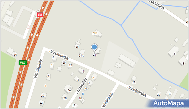 Mszczonów, Józefpolska, 24, mapa Mszczonów