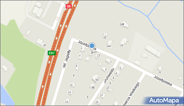 Mszczonów, Józefpolska, 25, mapa Mszczonów