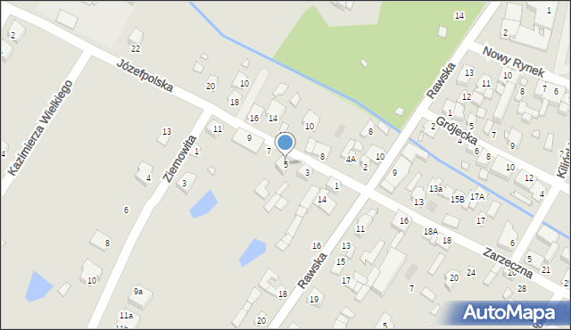 Mszczonów, Józefpolska, 5, mapa Mszczonów