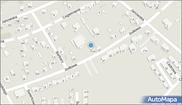 Mysłowice, Jodłowa, 12, mapa Mysłowice