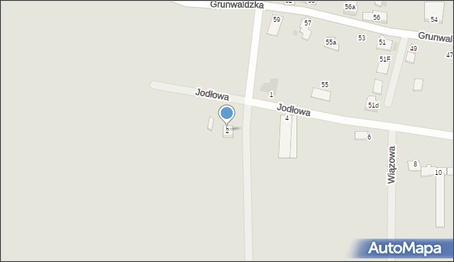 Namysłów, Jodłowa, 2, mapa Namysłów