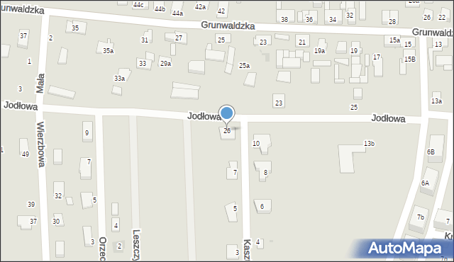 Namysłów, Jodłowa, 26, mapa Namysłów