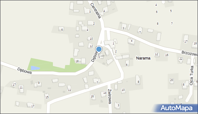 Narama, Jodłowa, 1, mapa Narama