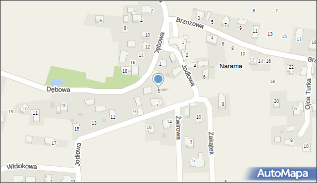 Narama, Jodłowa, 5, mapa Narama