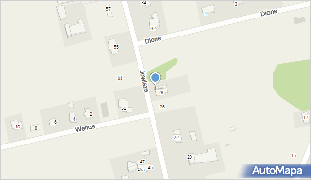 Nowa Wieś, Jowisza, 28a, mapa Nowa Wieś