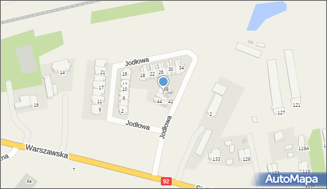 Nowe Opole, Jodłowa, 40, mapa Nowe Opole