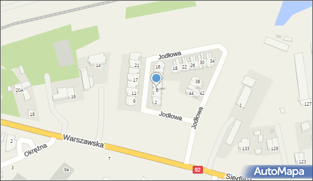 Nowe Opole, Jodłowa, 6, mapa Nowe Opole