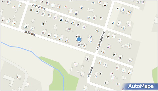 Nowe Proboszczewice, Jodłowa, 33, mapa Nowe Proboszczewice