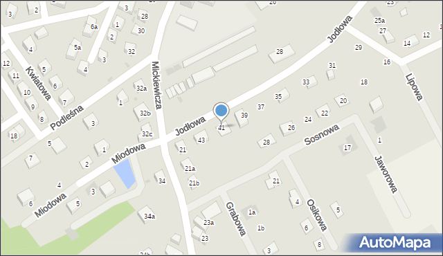 Nowogrodziec, Jodłowa, 41, mapa Nowogrodziec