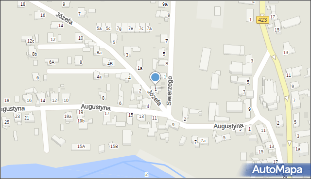 Opole, Józefa, 1, mapa Opola