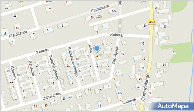 Opole, Jopa Franciszka, bp., 4, mapa Opola