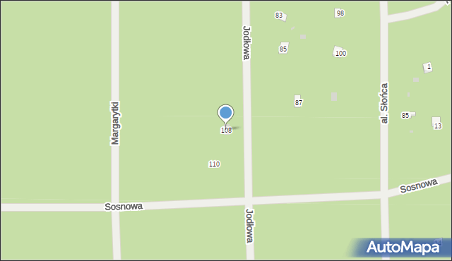 Osiedle Wilga, Jodłowa, 108, mapa Osiedle Wilga