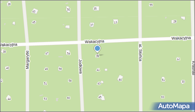 Osiedle Wilga, Jodłowa, 39, mapa Osiedle Wilga