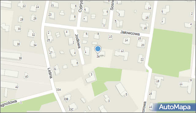 Osielsko, Jodłowa, 1a, mapa Osielsko