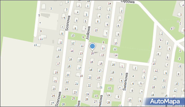 Osolin, Jodłowa, 14, mapa Osolin