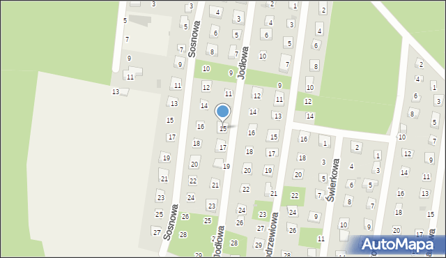 Osolin, Jodłowa, 15, mapa Osolin