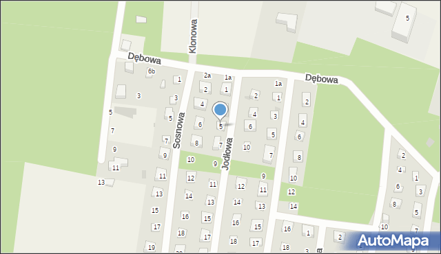 Osolin, Jodłowa, 5, mapa Osolin