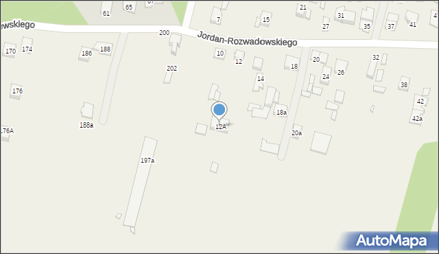 Ossów, Jordan-Rozwadowskiego, gen., 12A, mapa Ossów