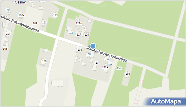 Ossów, Jordan-Rozwadowskiego, gen., 140, mapa Ossów