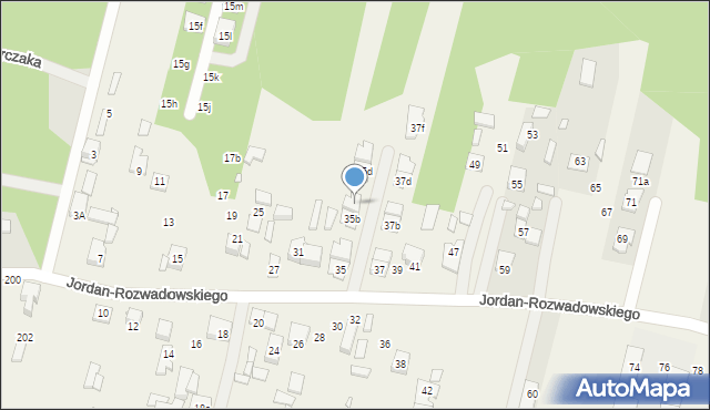 Ossów, Jordan-Rozwadowskiego, gen., 35c, mapa Ossów