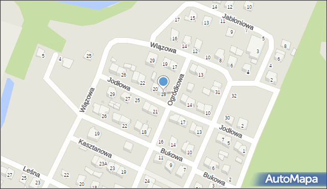 Ostrołęka, Jodłowa, 18, mapa Ostrołęka