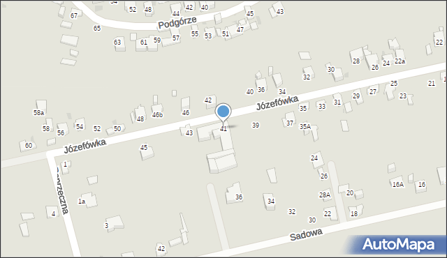 Ostrowiec Świętokrzyski, Józefówka, 41, mapa Ostrowiec Świętokrzyski