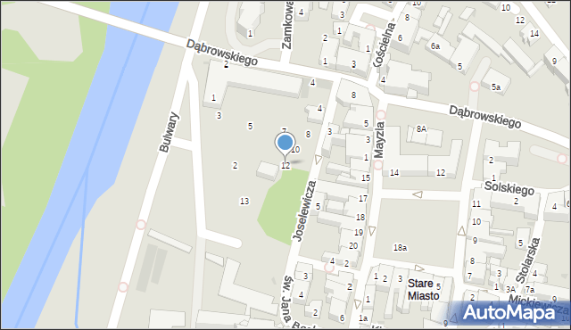 Oświęcim, Joselewicza Berka, płk., 12, mapa Oświęcimia