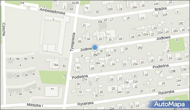 Otwock, Jodłowa, 35A, mapa Otwock