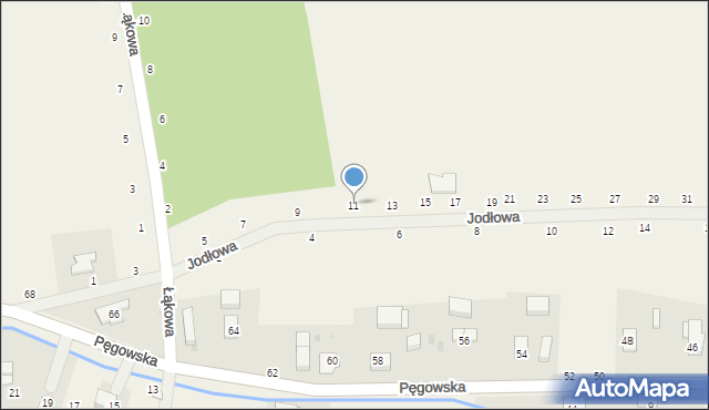 Ozorowice, Jodłowa, 11, mapa Ozorowice