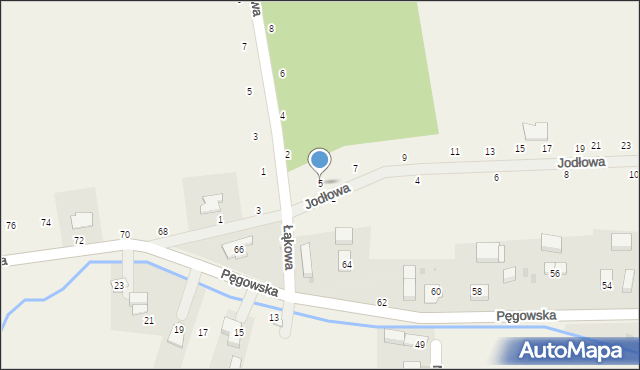Ozorowice, Jodłowa, 5, mapa Ozorowice