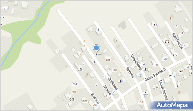 Pietrzykowice, Jodłowa, 6, mapa Pietrzykowice