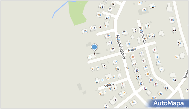 Pilzno, Józefczyka, 8, mapa Pilzno