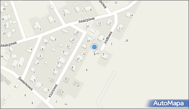 Pisarzowice, Jodłowa, 6, mapa Pisarzowice