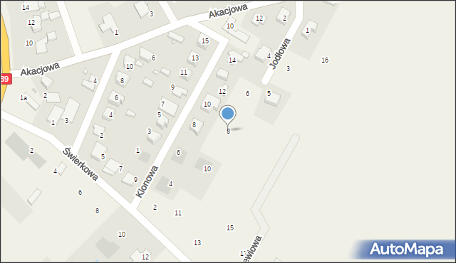 Pisarzowice, Jodłowa, 8, mapa Pisarzowice