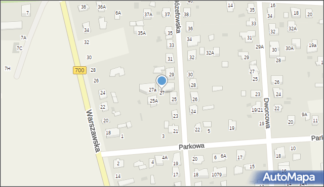 Płochocin, Józefowska, 27, mapa Płochocin
