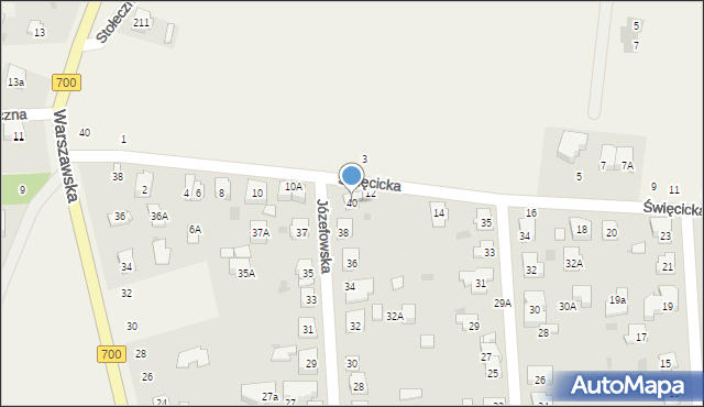 Płochocin, Józefowska, 40, mapa Płochocin