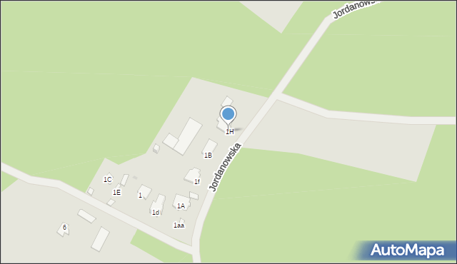 Płock, Jordanowska, 1H, mapa Płock