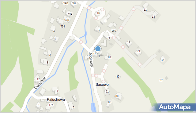 Ponikiew, Jodłowa, 79, mapa Ponikiew