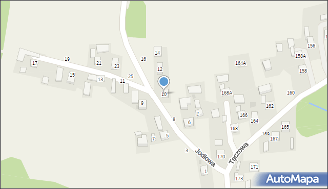 Poręba Spytkowska, Jodłowa, 10, mapa Poręba Spytkowska