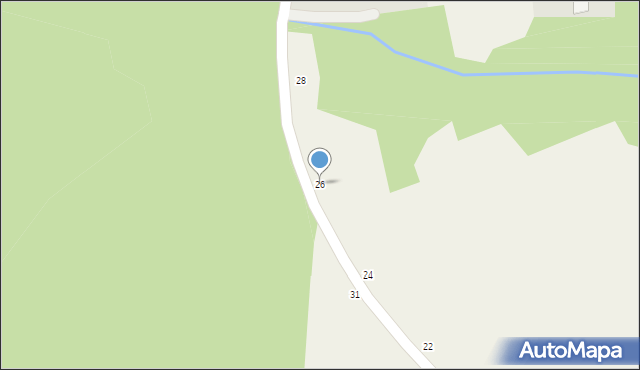 Poręba Spytkowska, Jodłowa, 26, mapa Poręba Spytkowska