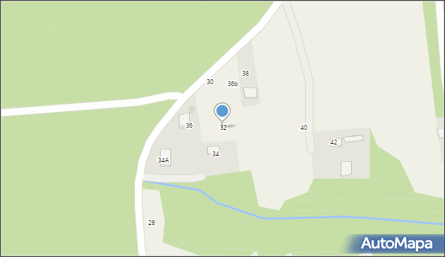 Poręba Spytkowska, Jodłowa, 32, mapa Poręba Spytkowska