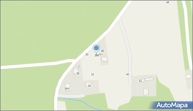 Poręba Spytkowska, Jodłowa, 36b, mapa Poręba Spytkowska