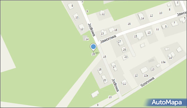 Potasze, Jodłowa, 16, mapa Potasze