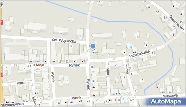 Przasnysz, Joselewicza Berka, płk., 2, mapa Przasnysz