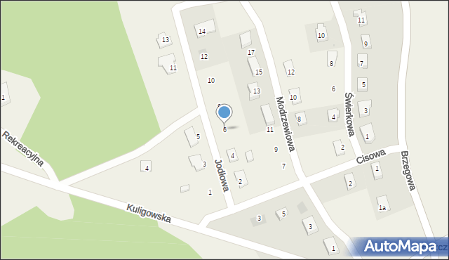 Pszczew, Jodłowa, 6, mapa Pszczew